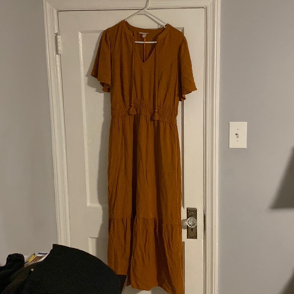 Never worn, brand new with tags, rust colored boho maxi dress from Knox Rose